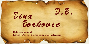 Dina Borković vizit kartica
